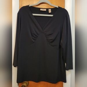 i.e. Black 3/4 Sleeve Blouse - Size 2X